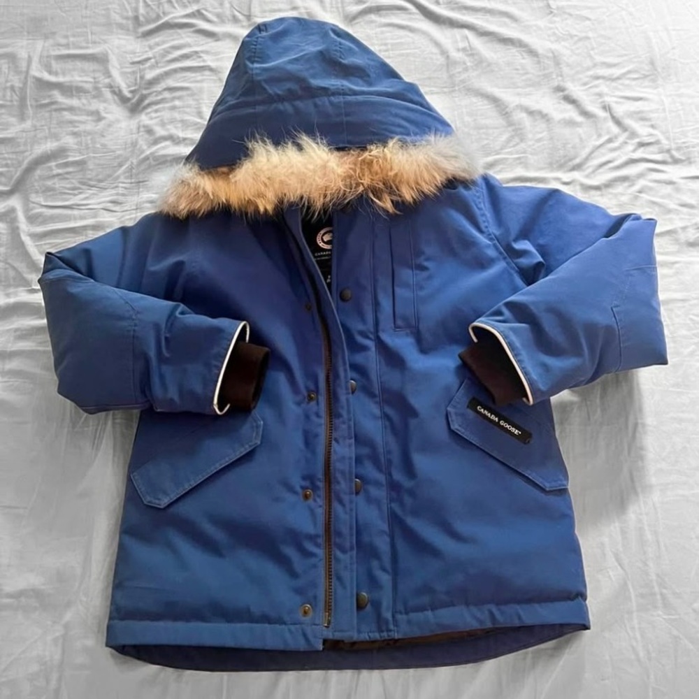 Canada Goose Blue Parka with Black Accents